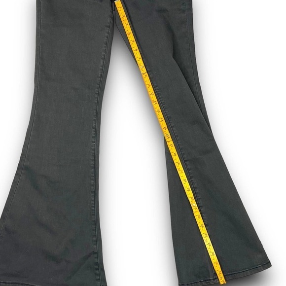 Free People x Sandrine Rose Woman’s Sz 28 Super Flare Jeans Charbon Gray New - Picture 10 of 16